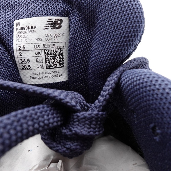 SLD NEW New Balance 990V4 Sneakers KJ990NBP Navy - Picture 2 of 7